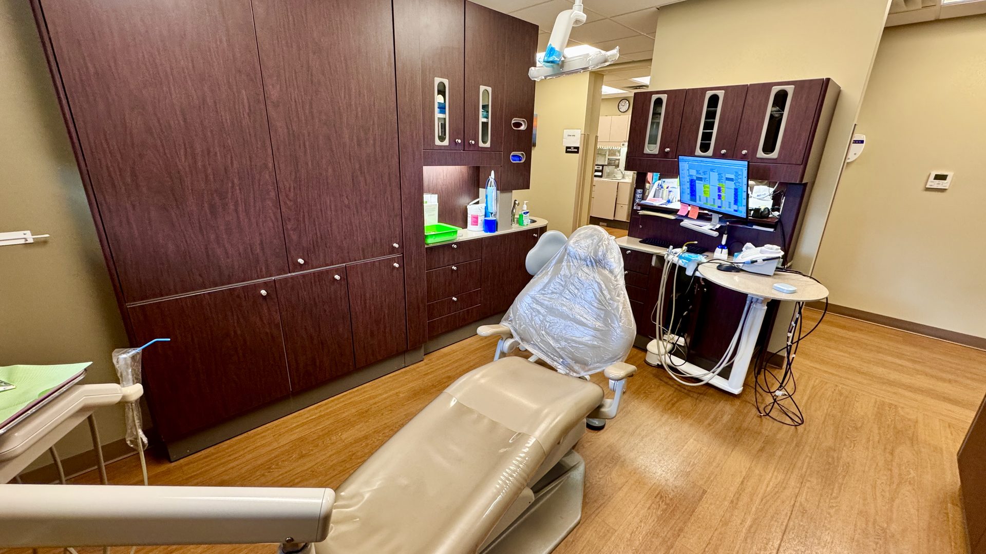 A dental chair in a dentist clinic in North Carolina, United States