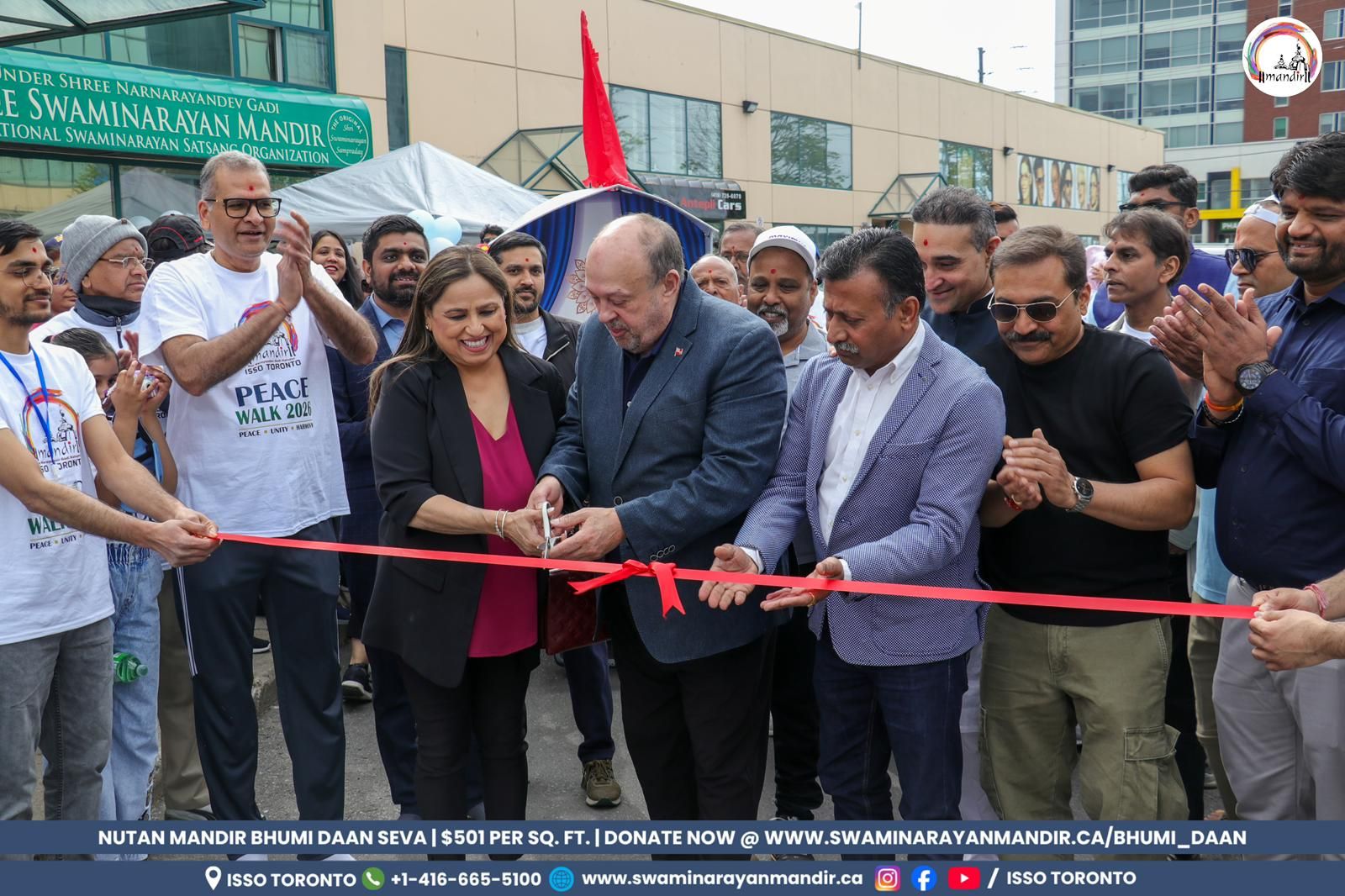 Sim Gakhar at the ISSO Toronto Peace Walk 2026 ribbon cutting